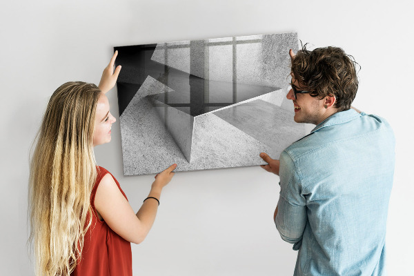 Decoratief glazen wandbord beschrijfbaar en magnetisch Modern prikbord voor notities en foto's