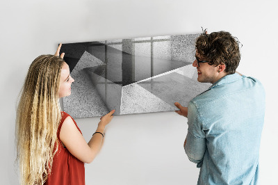 Decoratief glazen wandbord beschrijfbaar en magnetisch Modern prikbord voor notities en foto's