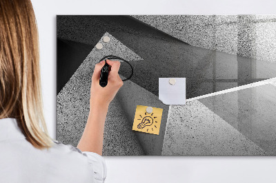 Decoratief glazen wandbord beschrijfbaar en magnetisch Modern prikbord voor notities en foto's