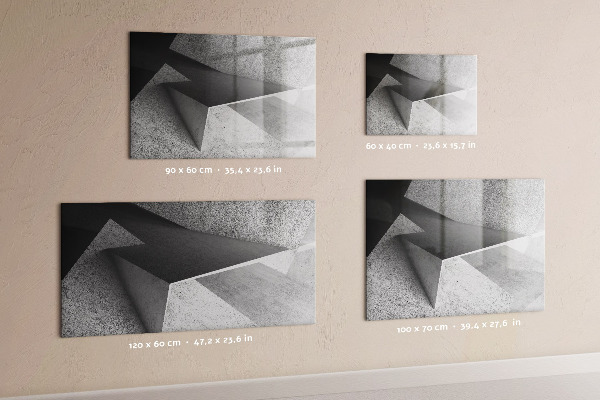 Decoratief glazen wandbord beschrijfbaar en magnetisch Modern prikbord voor notities en foto's