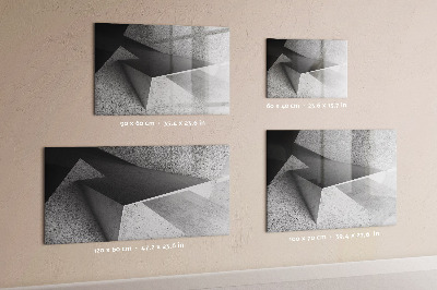 Decoratief glazen wandbord beschrijfbaar en magnetisch Modern prikbord voor notities en foto's