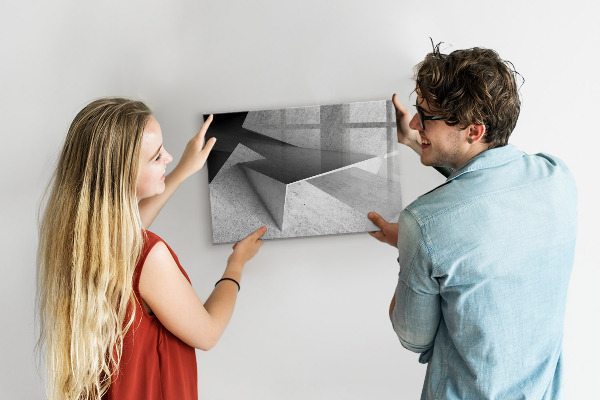 Decoratief glazen wandbord beschrijfbaar en magnetisch Modern prikbord voor notities en foto's