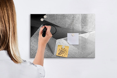 Decoratief glazen wandbord beschrijfbaar en magnetisch Modern prikbord voor notities en foto's