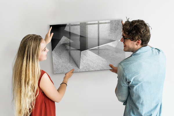 Decoratief glazen wandbord beschrijfbaar en magnetisch Modern prikbord voor notities en foto's