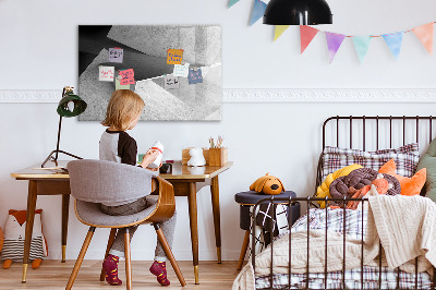 Decoratief glazen wandbord beschrijfbaar en magnetisch Modern prikbord voor notities en foto's