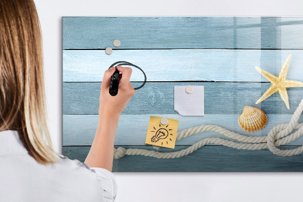 Memobord van glas met print inclusief neodymium magneten Ruimte voor herinneringen en creativiteit