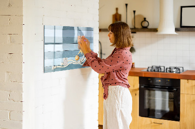 Memobord van glas met print inclusief neodymium magneten Ruimte voor herinneringen en creativiteit