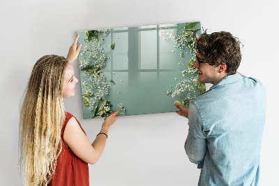 Decoratief glazen wandbord beschrijfbaar en magnetisch Een stijlvol bord voor notities en foto's