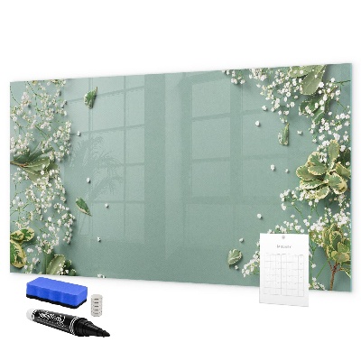 Decoratief glazen wandbord beschrijfbaar en magnetisch Een stijlvol bord voor notities en foto's
