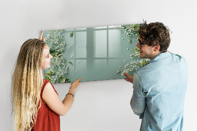 Decoratief glazen wandbord beschrijfbaar en magnetisch Een stijlvol bord voor notities en foto's