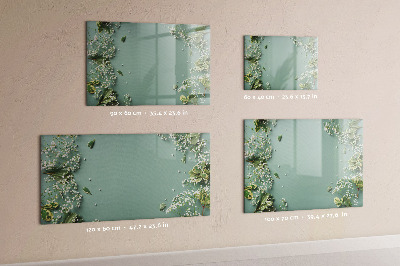 Decoratief glazen wandbord beschrijfbaar en magnetisch Een stijlvol bord voor notities en foto's