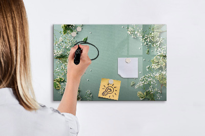 Decoratief glazen wandbord beschrijfbaar en magnetisch Een stijlvol bord voor notities en foto's