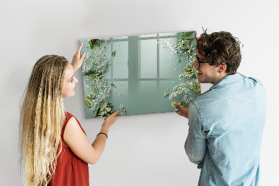 Decoratief glazen wandbord beschrijfbaar en magnetisch Een stijlvol bord voor notities en foto's
