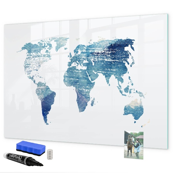 Memobord van glas met print inclusief neodymium magneten Herinneringskaart met persoonlijke foto's
