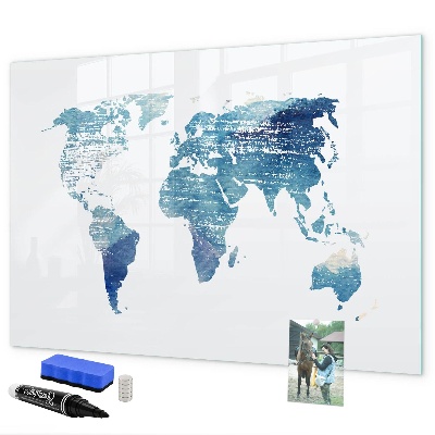 Memobord van glas met print inclusief neodymium magneten Herinneringskaart met persoonlijke foto's