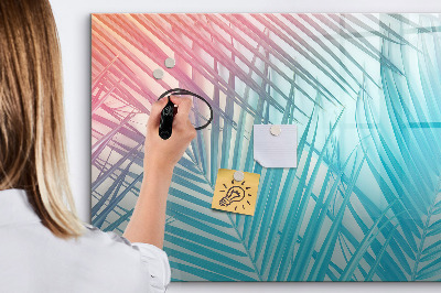 Memobord van glas met print inclusief neodymium magneten Een kleurrijk prikbord voor notities en foto's