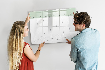 Memobord van glas met print inclusief neodymium magneten Weekplanning met ruimte voor foto's