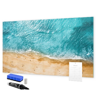 Decoratief glazen wandbord beschrijfbaar en magnetisch Een stijlvol bord voor notities en foto's