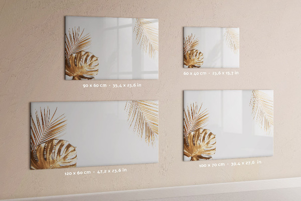 Memobord van glas met print inclusief neodymium magneten Een stijlvol bord voor notities en foto's