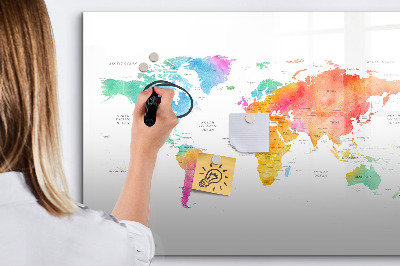 Decoratief glazen wandbord beschrijfbaar en magnetisch Herinneringskaart met persoonlijke foto's