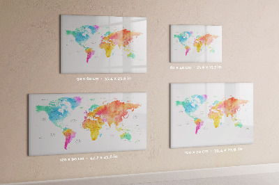 Decoratief glazen wandbord beschrijfbaar en magnetisch Herinneringskaart met persoonlijke foto's