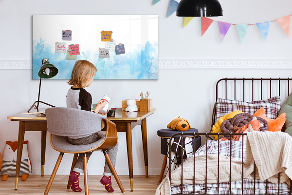 Memobord van glas met print inclusief neodymium magneten Creatief moodboard voor foto's en notities