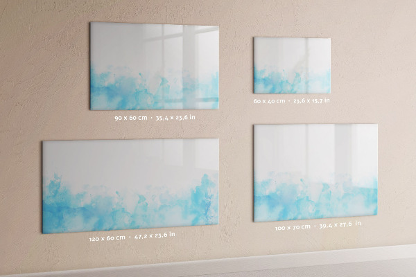 Memobord van glas met print inclusief neodymium magneten Creatief moodboard voor foto's en notities