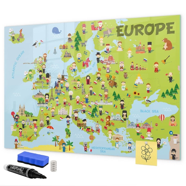 Interactieve kaart van Europa om uw reizen te markeren.