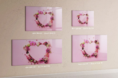 Decoratief glazen wandbord beschrijfbaar en magnetisch Creatief moodboard voor foto's en notities