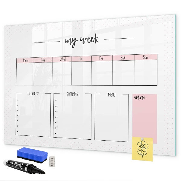 Weekplanner met ruimte voor foto's
