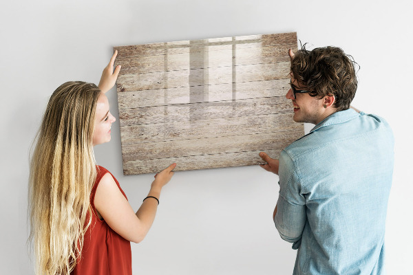 Decoratief glazen wandbord beschrijfbaar en magnetisch Een stijlvol bord voor notities en foto's