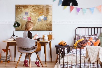 Memobord van glas met print inclusief neodymium magneten Kaart met herinneringen en extra accessoires