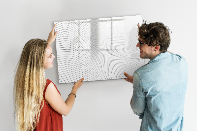 Decoratief glazen wandbord beschrijfbaar en magnetisch Modern prikbord voor foto's en notities