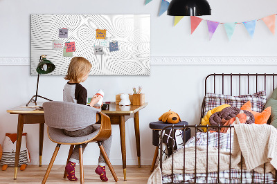 Decoratief glazen wandbord beschrijfbaar en magnetisch Modern prikbord voor foto's en notities