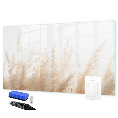 Decoratief glazen wandbord beschrijfbaar en magnetisch Modern prikbord voor foto's en notities