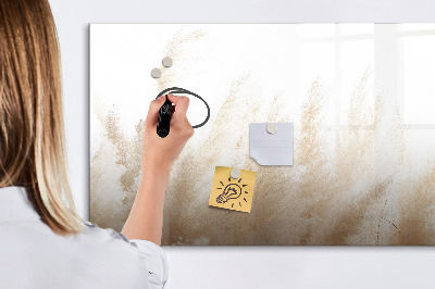 Decoratief glazen wandbord beschrijfbaar en magnetisch Modern prikbord voor foto's en notities