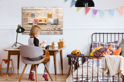 Memobord van glas met print inclusief neodymium magneten Een set voor het presenteren van foto's aan de muur.