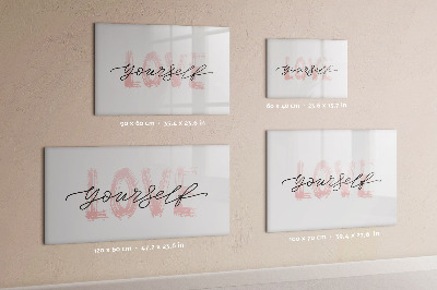 Decoratief glazen wandbord beschrijfbaar en magnetisch Bord voor foto's en notities
