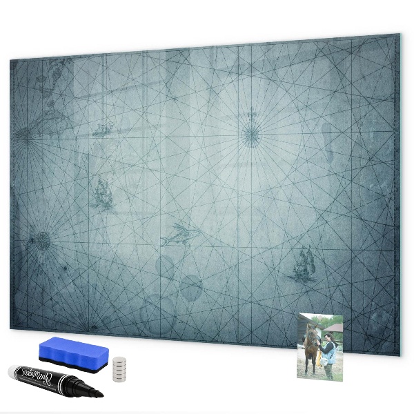 Memobord van glas met print inclusief neodymium magneten Een stijlvol bord voor notities en foto's