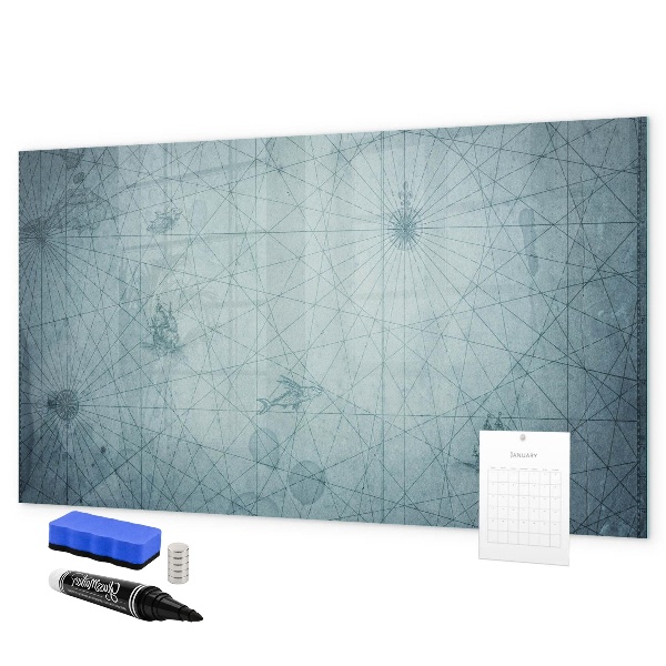 Memobord van glas met print inclusief neodymium magneten Een stijlvol bord voor notities en foto's