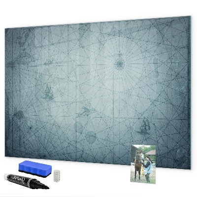 Memobord van glas met print inclusief neodymium magneten Een stijlvol bord voor notities en foto's