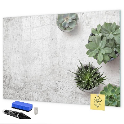 Memobord van glas met print inclusief neodymium magneten Een stijlvol bord voor het presenteren van foto's