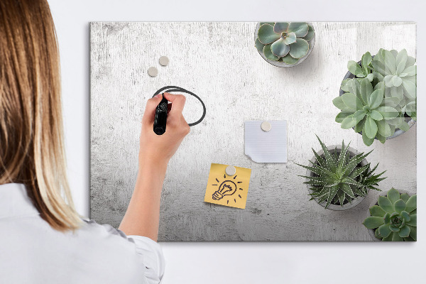 Memobord van glas met print inclusief neodymium magneten Een stijlvol bord voor het presenteren van foto's