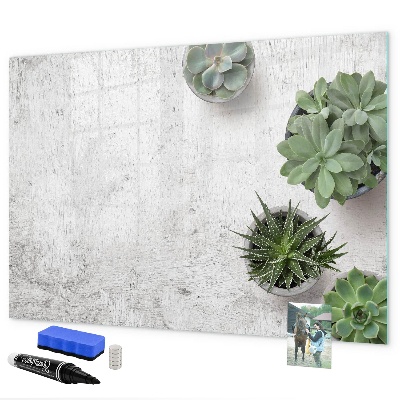 Memobord van glas met print inclusief neodymium magneten Een stijlvol bord voor het presenteren van foto's