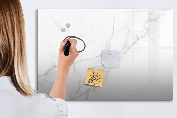 Decoratief glazen wandbord beschrijfbaar en magnetisch Modern prikbord voor notities en foto's