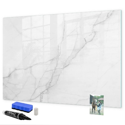 Decoratief glazen wandbord beschrijfbaar en magnetisch Modern prikbord voor notities en foto's