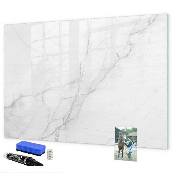 Decoratief glazen wandbord beschrijfbaar en magnetisch Modern prikbord voor notities en foto's