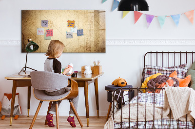 Decoratief glazen wandbord beschrijfbaar en magnetisch Notitiebord met foto's en accessoires