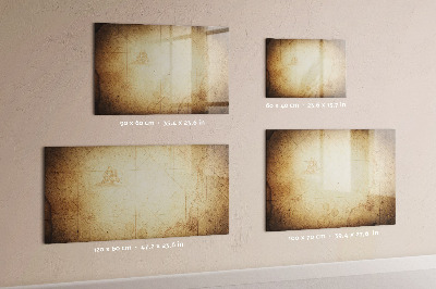 Decoratief glazen wandbord beschrijfbaar en magnetisch Notitiebord met foto's en accessoires