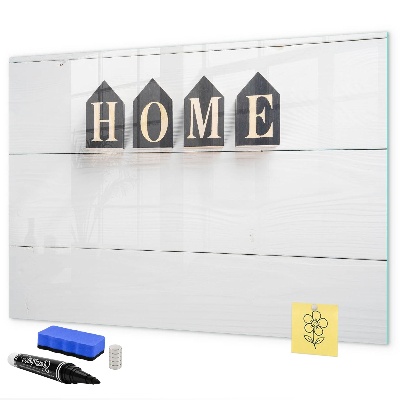 Memobord van glas met print inclusief neodymium magneten Stijlvol fotobord voor in huis